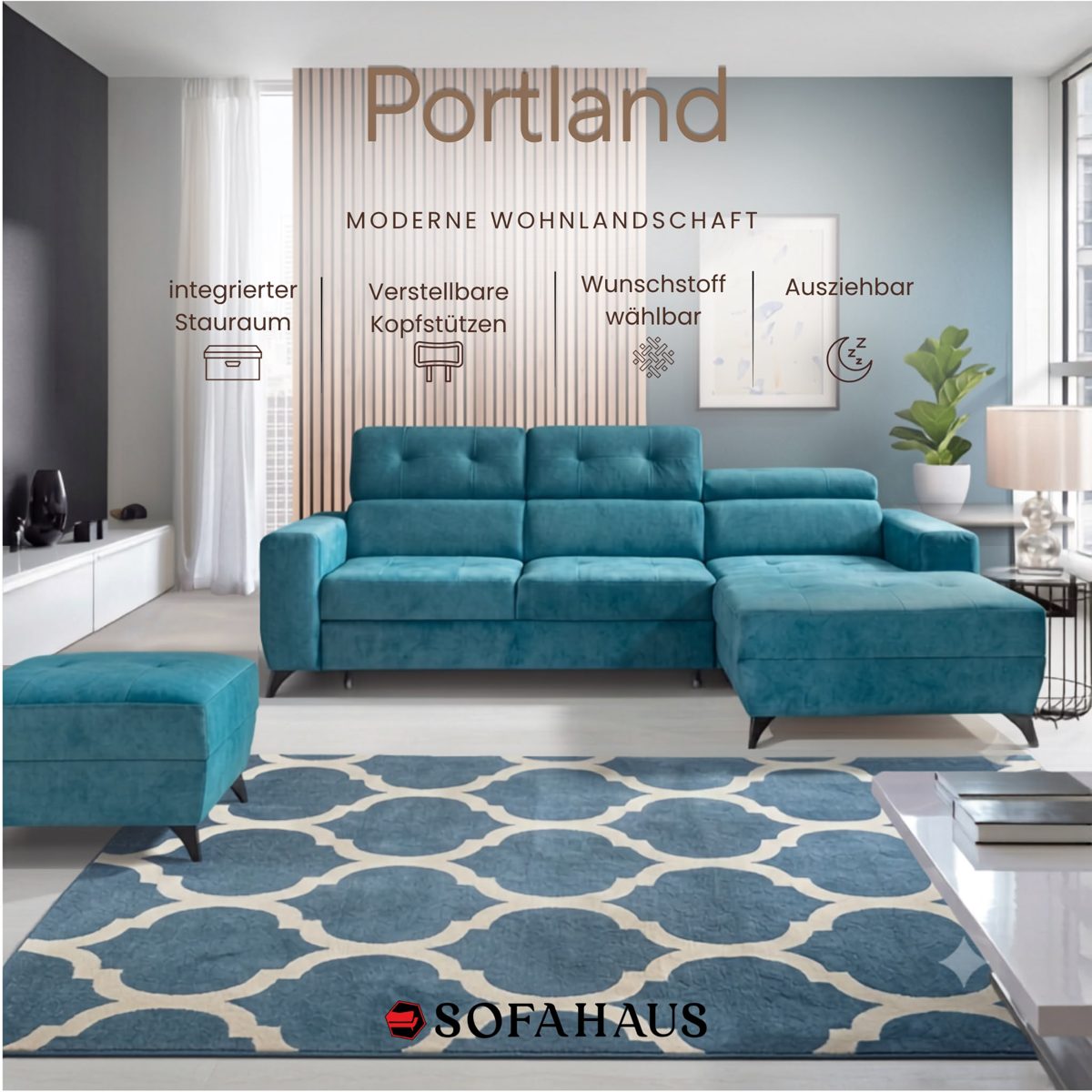 Sofa Portland – moderne Wohnlandschaft
