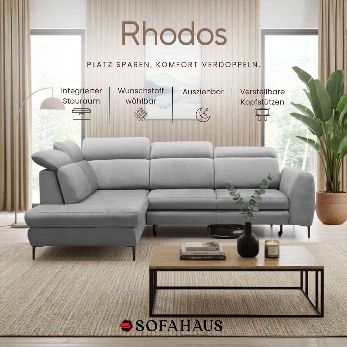 Sofa Rhodos – Platz sparen, Komfort verdoppeln